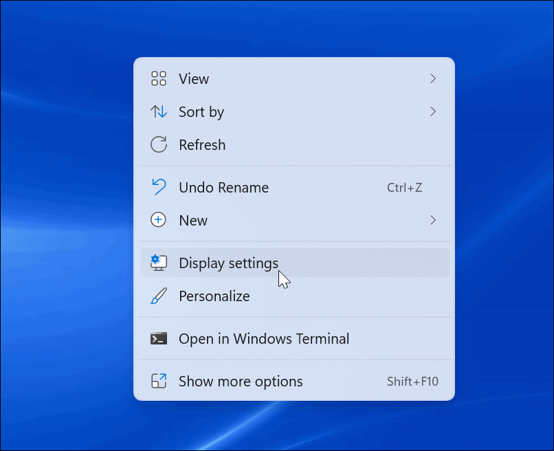 Configuración de pantalla de Windows 11