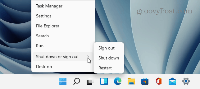 Apagar el botón de inicio de Windows 11