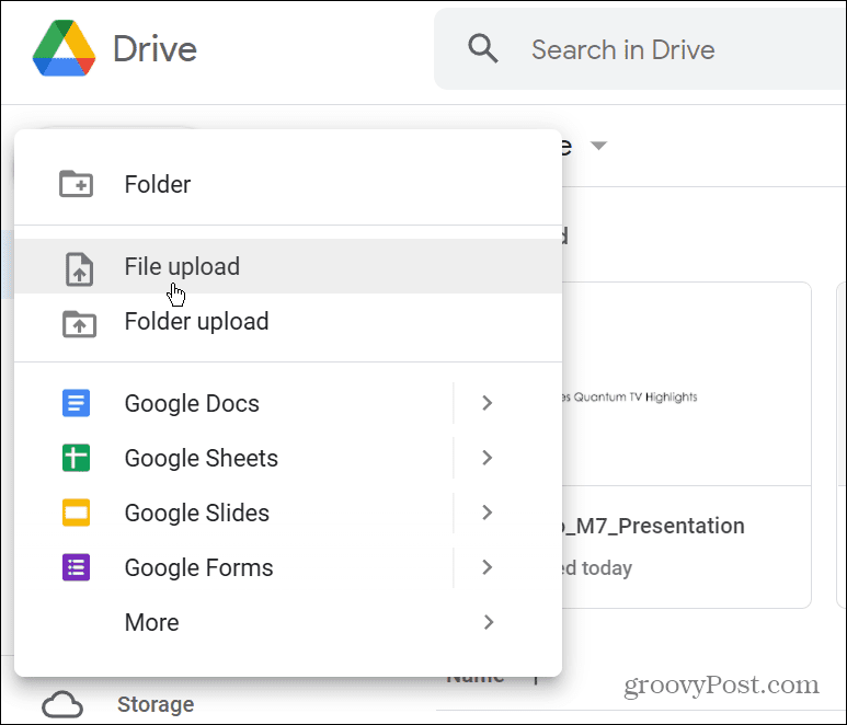 subir PPTX a Google Drive